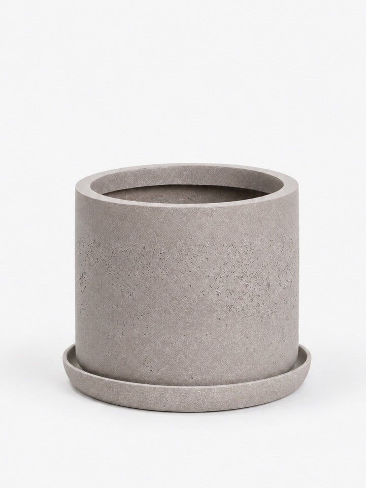 Kits Fibreglass Pot with Saucer, XL 10" (Multiple Colours)