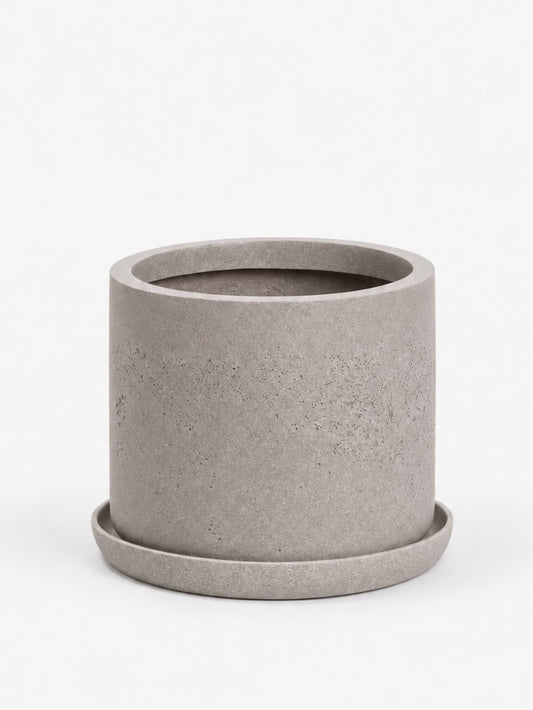 Kits Fibreglass Pot with Saucer, XL 10" (Multiple Colours)